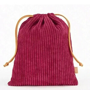 IPSY Burgundy Drawstring Cosmetic Pouch